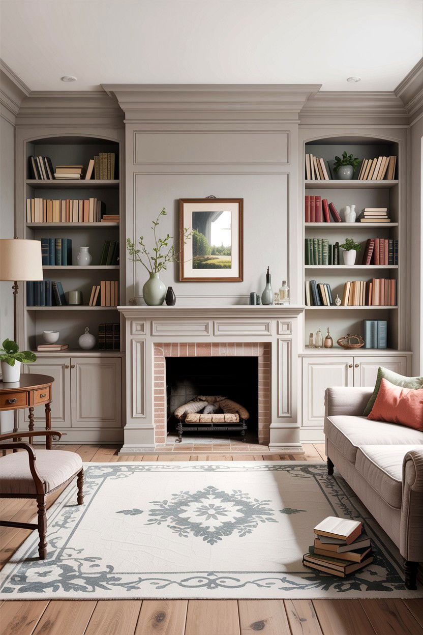 Built in shelving living room - 30 family living room ideas