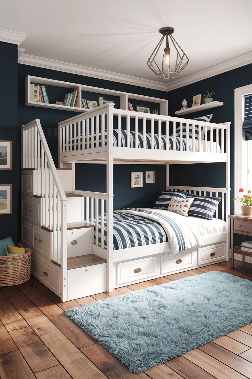 Bunk Bed Shared Bedroom - 30 boy and girl shared bedroom ideas