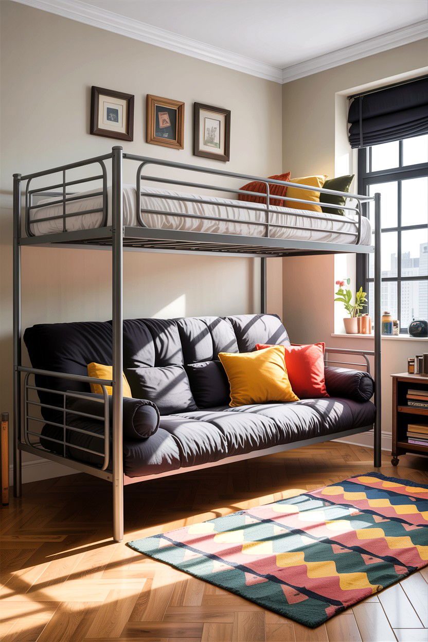 Bunk Bed With Futon Bottom - 30 bedroom convertible furniture ideas