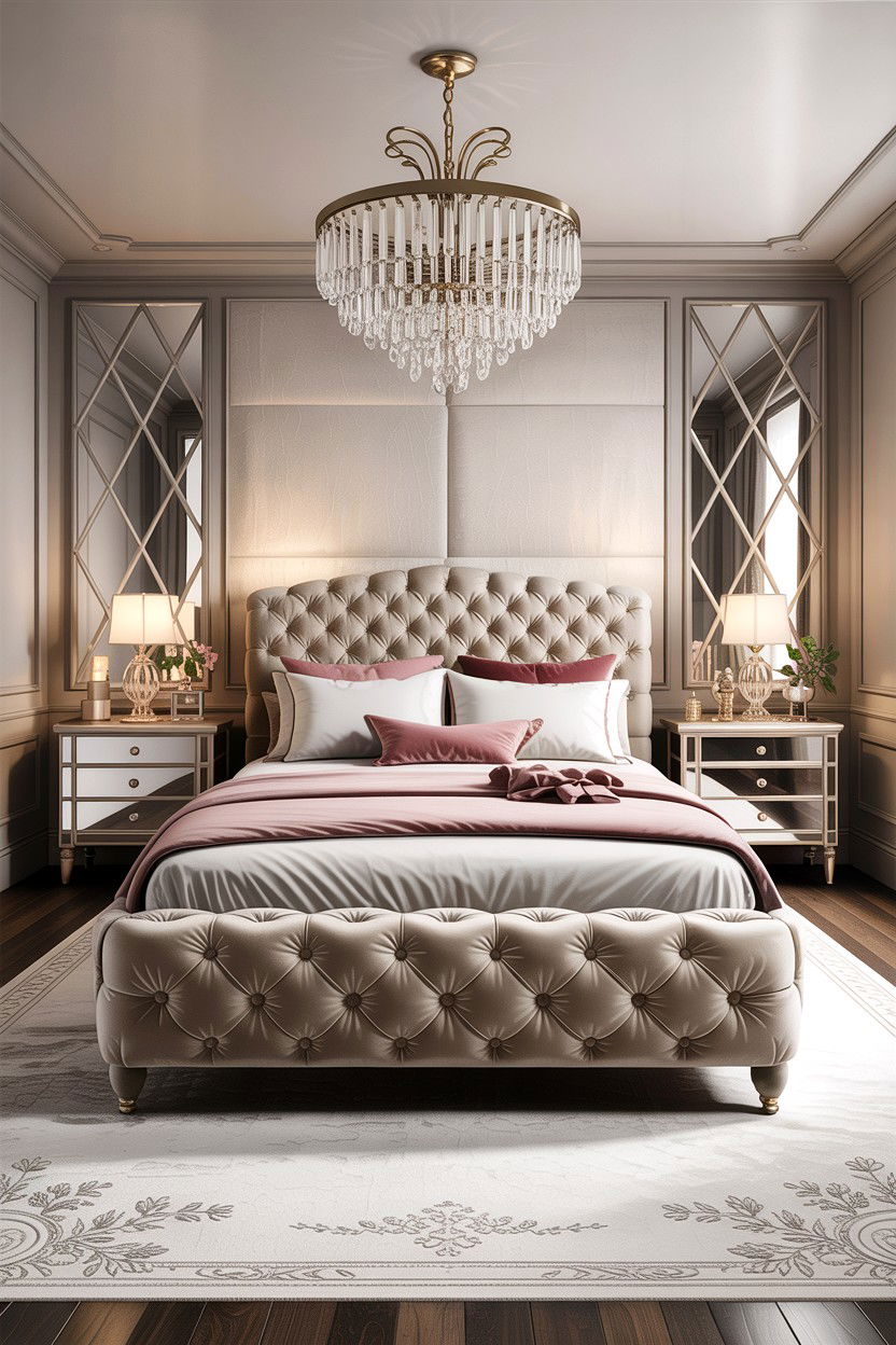 Button tufted ottoman bed - 30 bedroom ottoman bed ideas