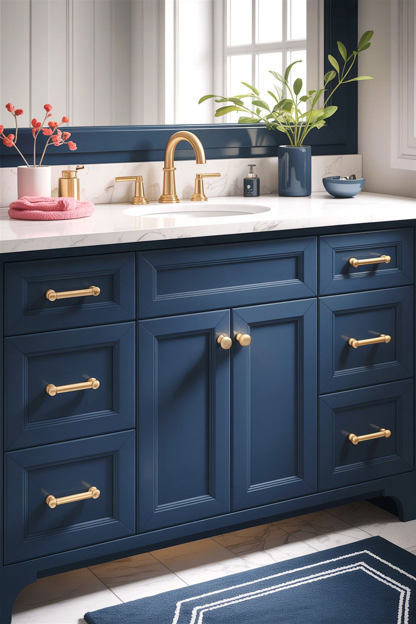 Cabinet Hardware Replacement - 30 bathroom afternoon project ideas