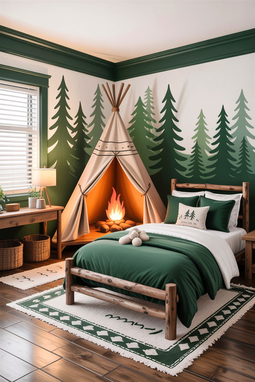 Camping Theme Bedroom - 30 explorer bedroom ideas