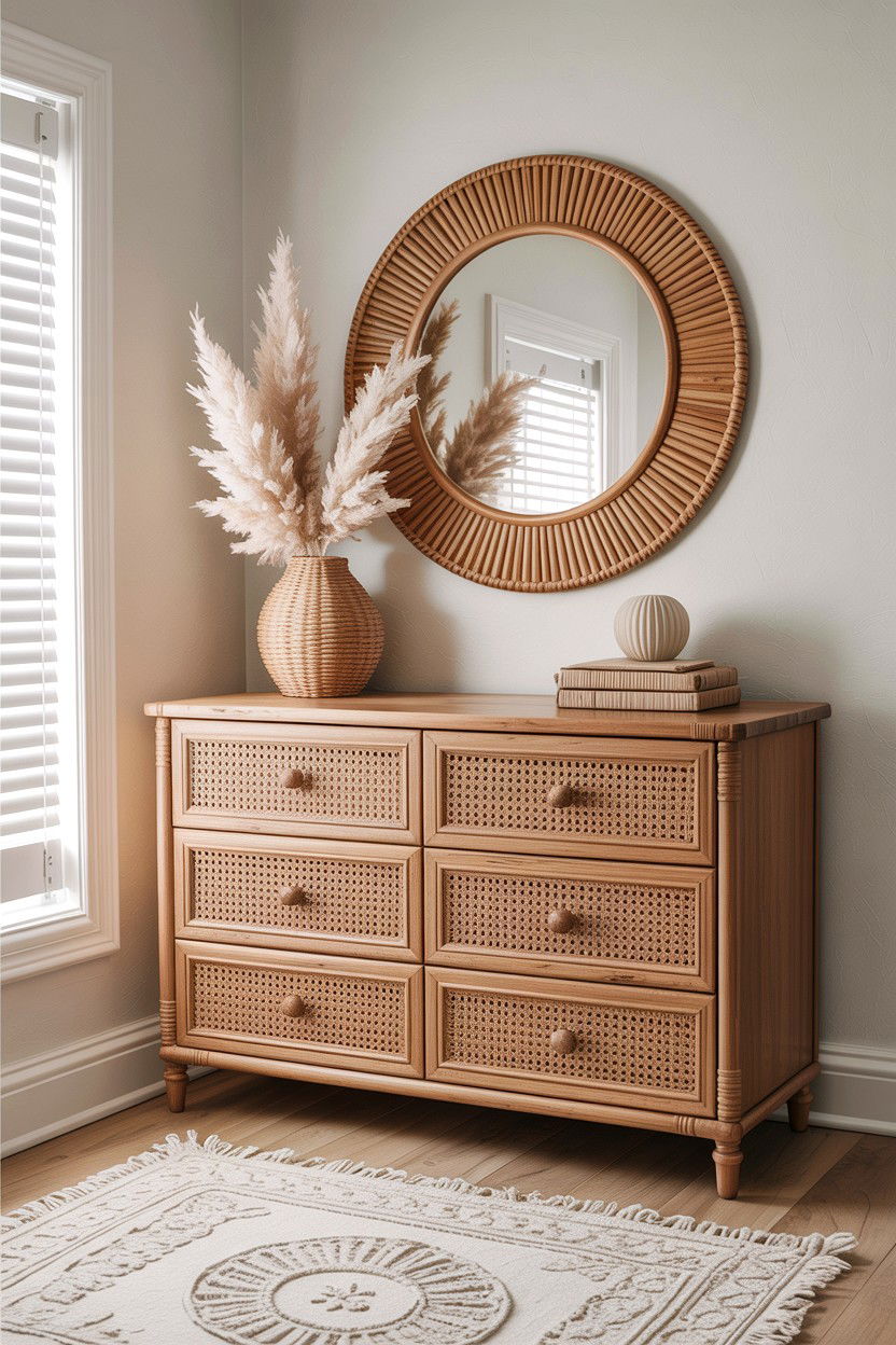 Cane Front Dresser - 30 bedroom dressers