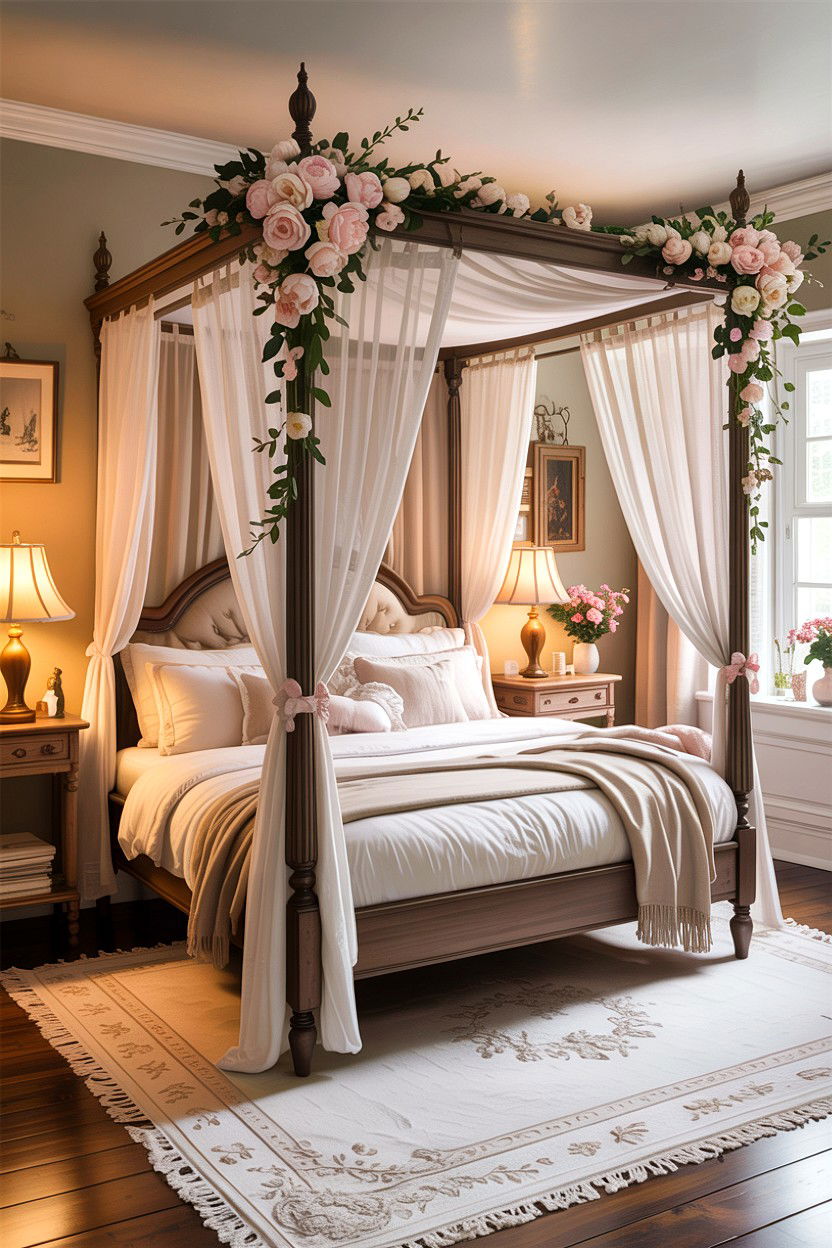 Canopy Bed - 30 cottage bedroom ideas
