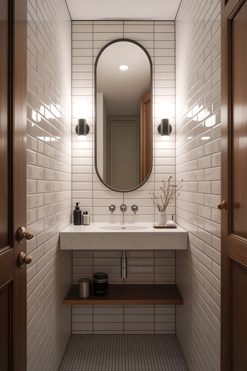Capsule Shaped Bathroom Mirror - 30 frameless bathroom mirror ideas