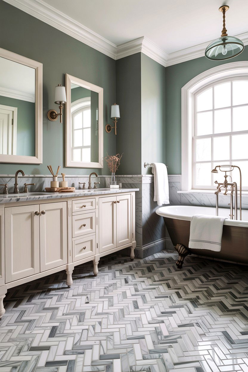 Carrara Marble Basketweave Floor - 30 basketweave tile bathroom ideas