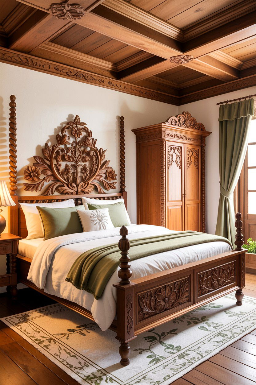 Carved Wood Bedroom - 30 Turkish bedroom ideas