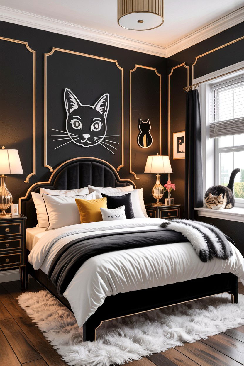 Cat Bedroom - 30 animal themed bedroom ideas