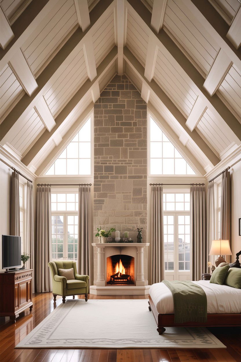 Cathedral Ceiling Bedroom - 30 bedroom vaulted ceiling ideas