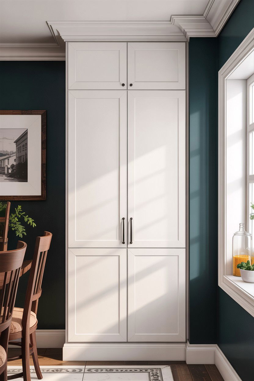 Ceiling Height Pantry Cabinet - 30 small dining room space storage ideas