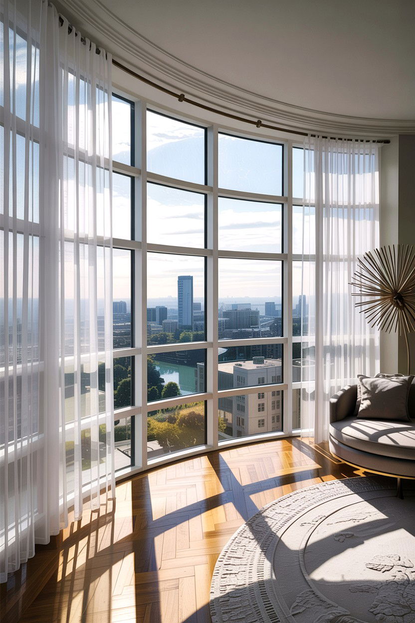 Ceiling Track Sheer Curtains - 30 bedroom sheer curtains