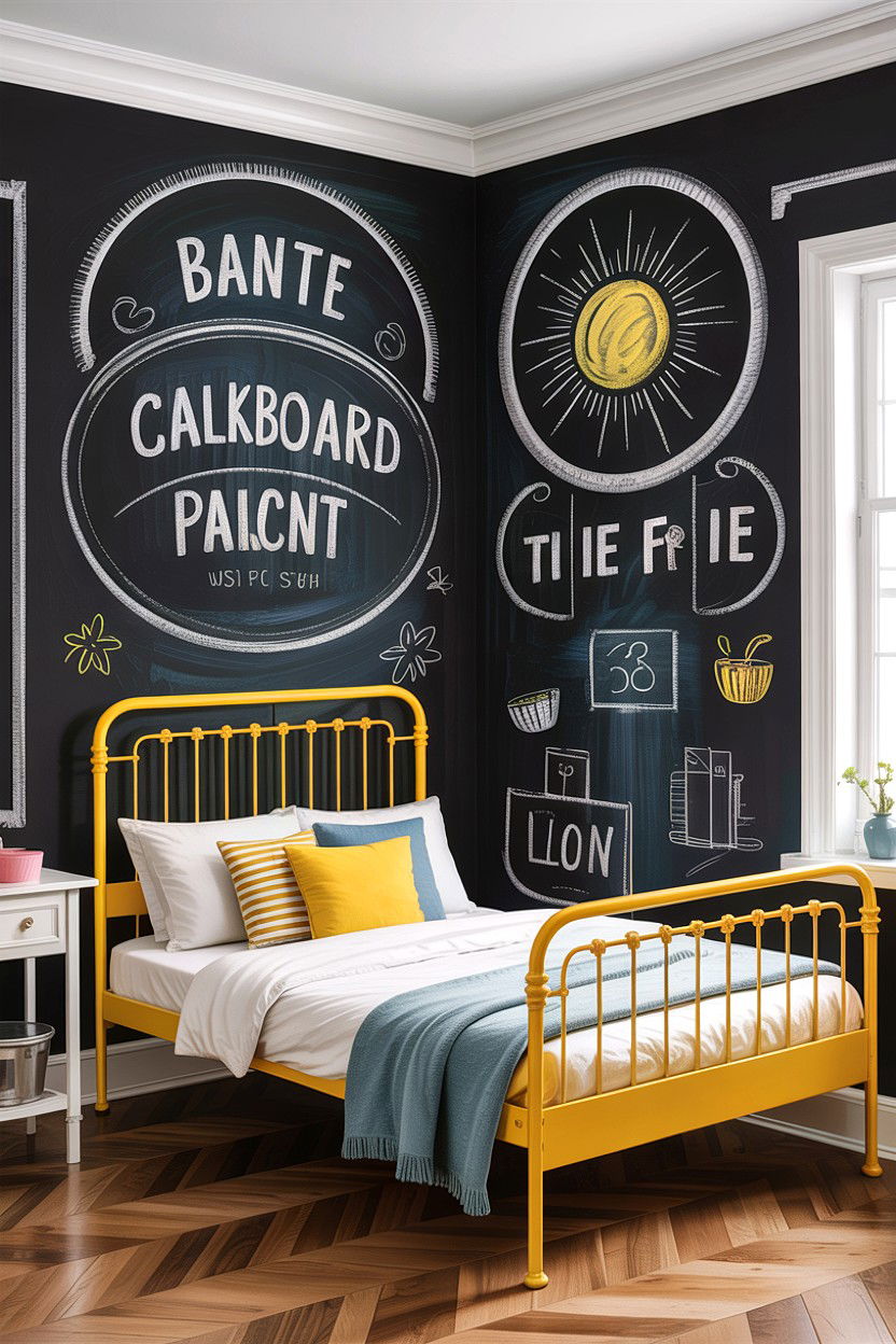 Chalkboard Paint - 30 bedroom wall ideas