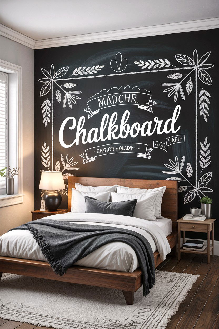 Chalkboard Wall - 30 bedroom accent walls