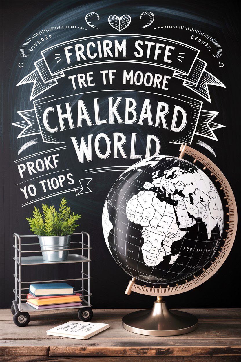 Chalkboard world globe - 30 living room globes