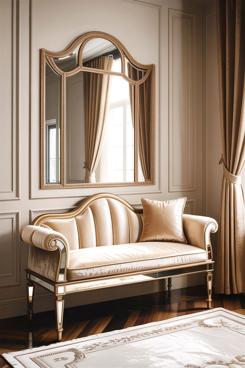 Champagne Gold Bench - 30 bedroom benches