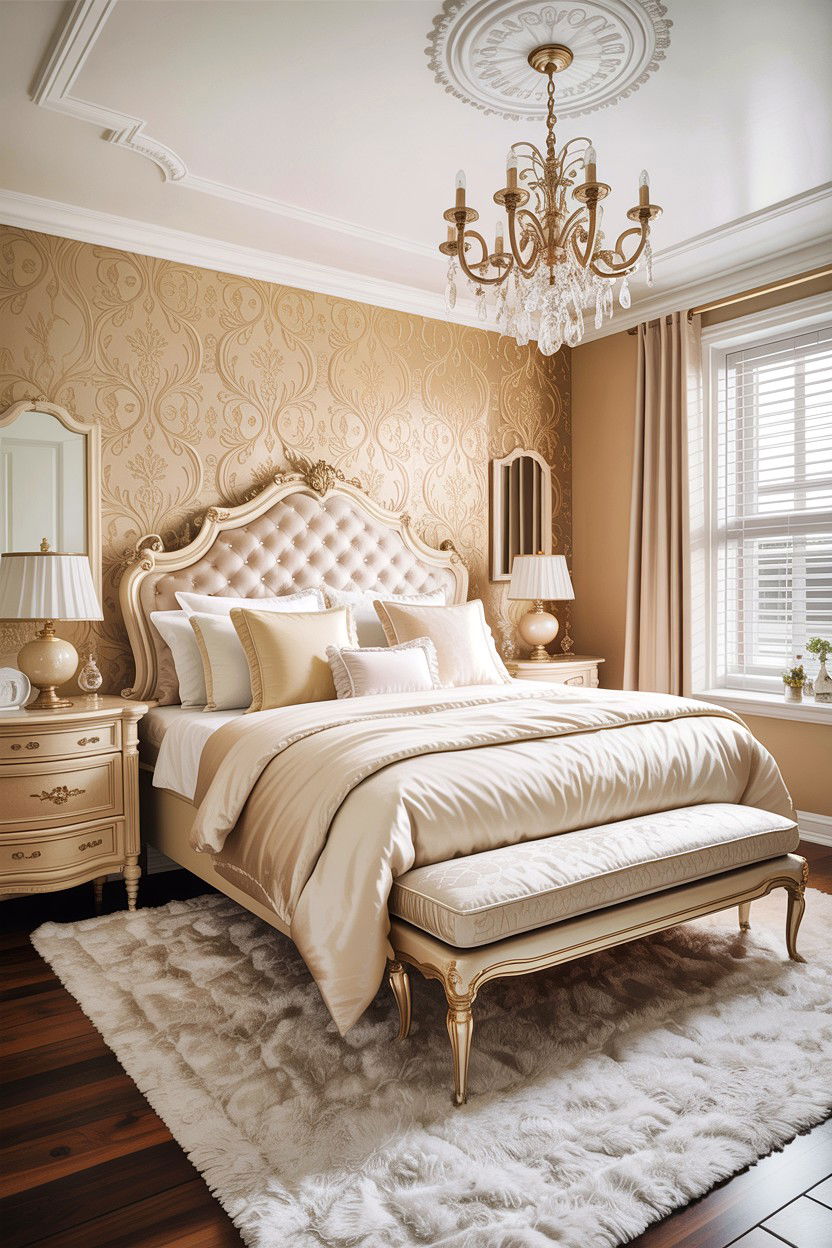Champagne and ivory bedroom - 30 bedroom color schemes