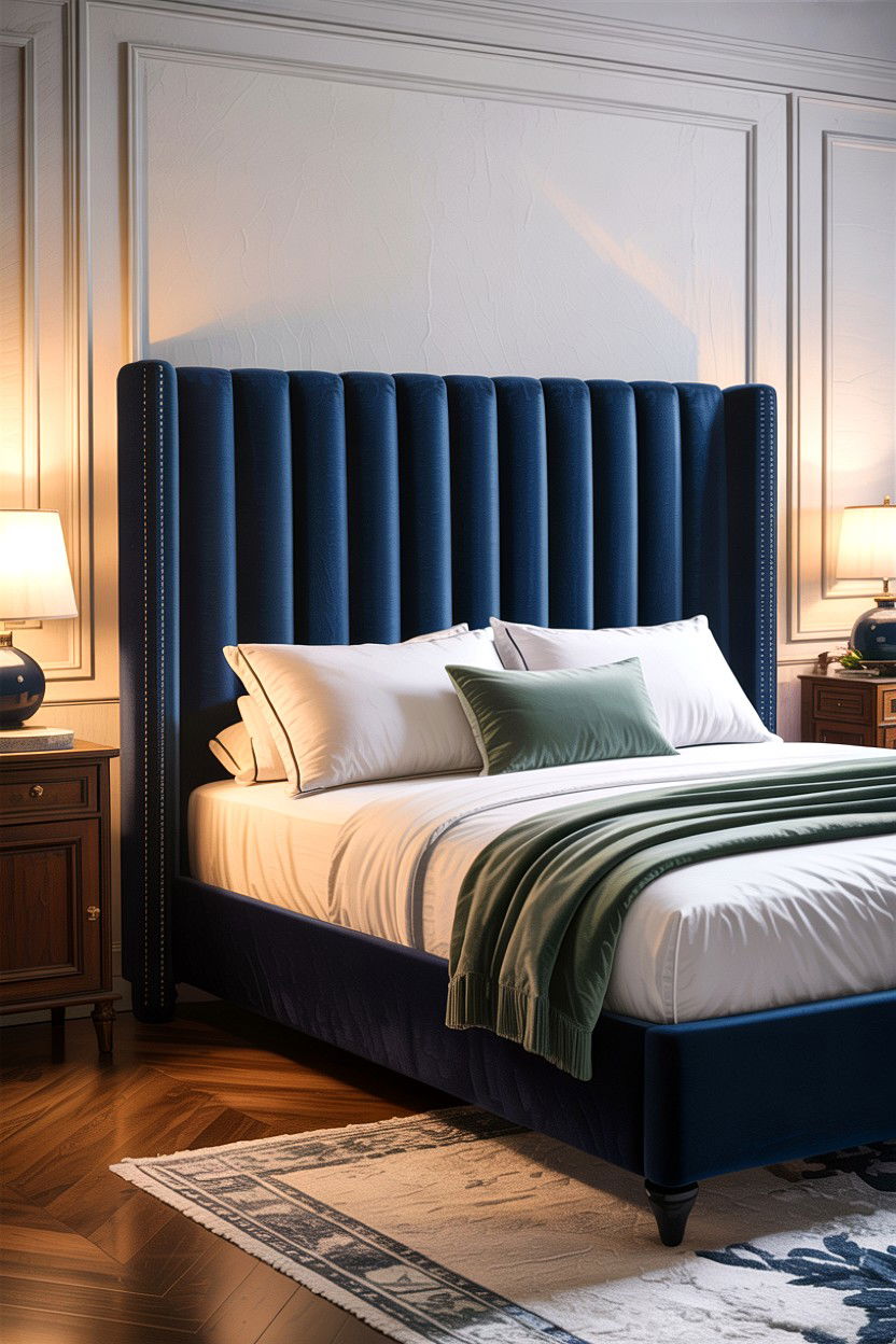 Channel Tufted Headboard - 30 bedroom headboards