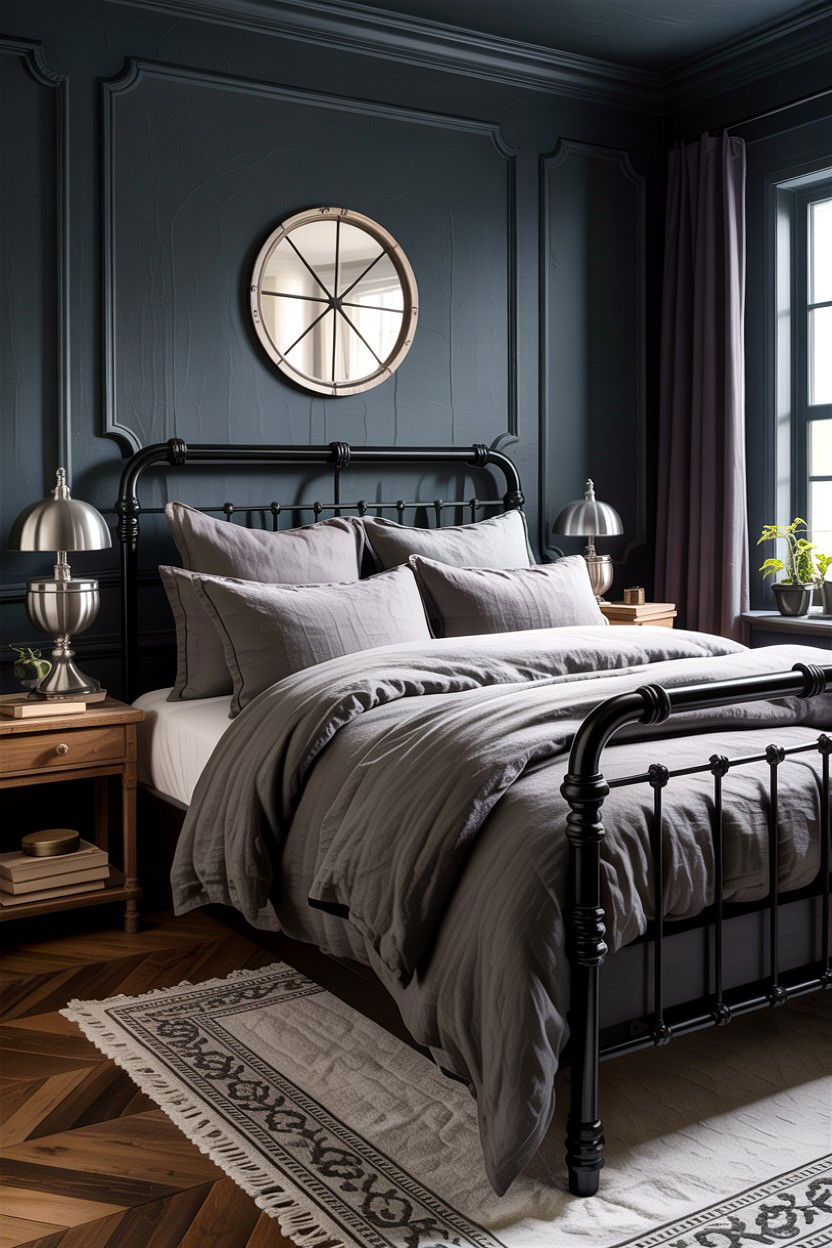 Charcoal Grey Linen Bedding - 30 bedroom linen bedding ideas