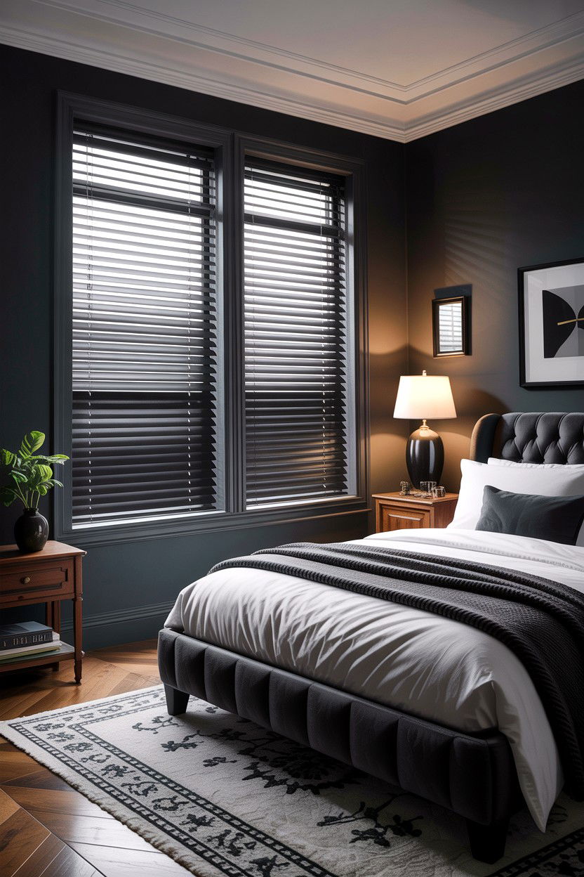 Charcoal Venetian Blinds - 30 bedroom venetian blinds