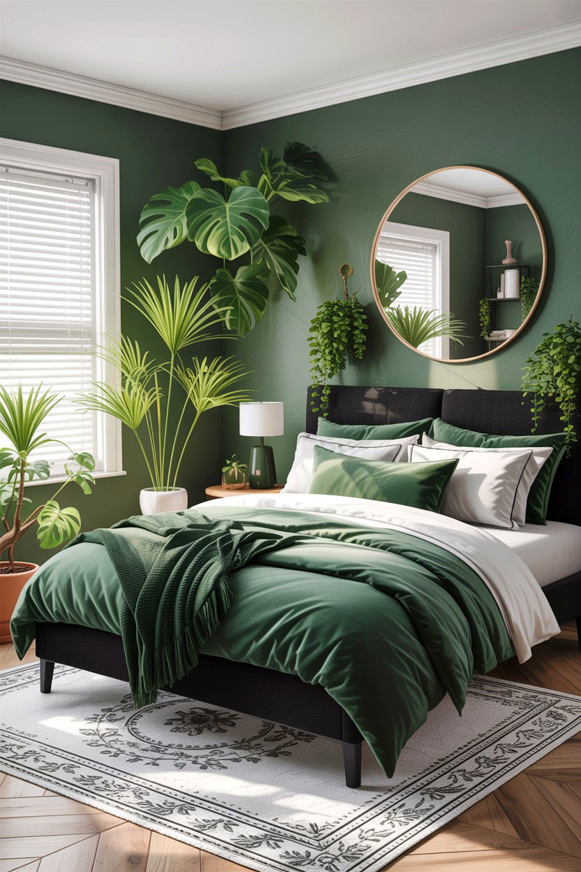 Charcoal and sage green bedroom - 30 charcoal bedroom ideas