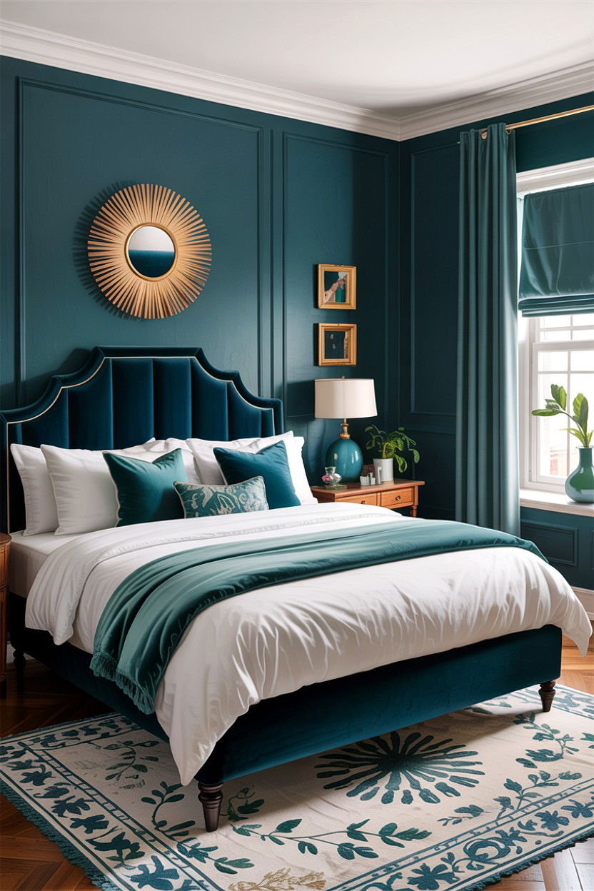 Charcoal and teal bedroom - 30 charcoal bedroom ideas