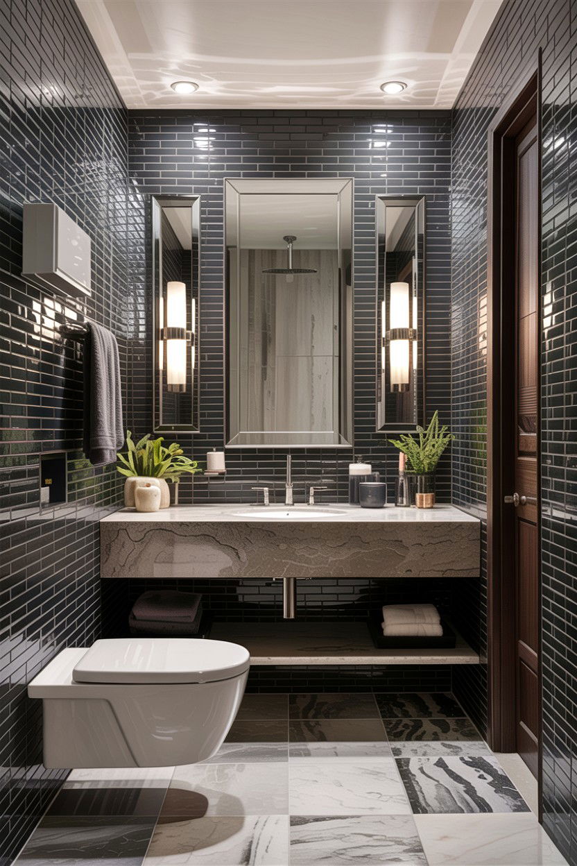 30 Glass Mosaic Bathroom Ideas for a Shimmering Look