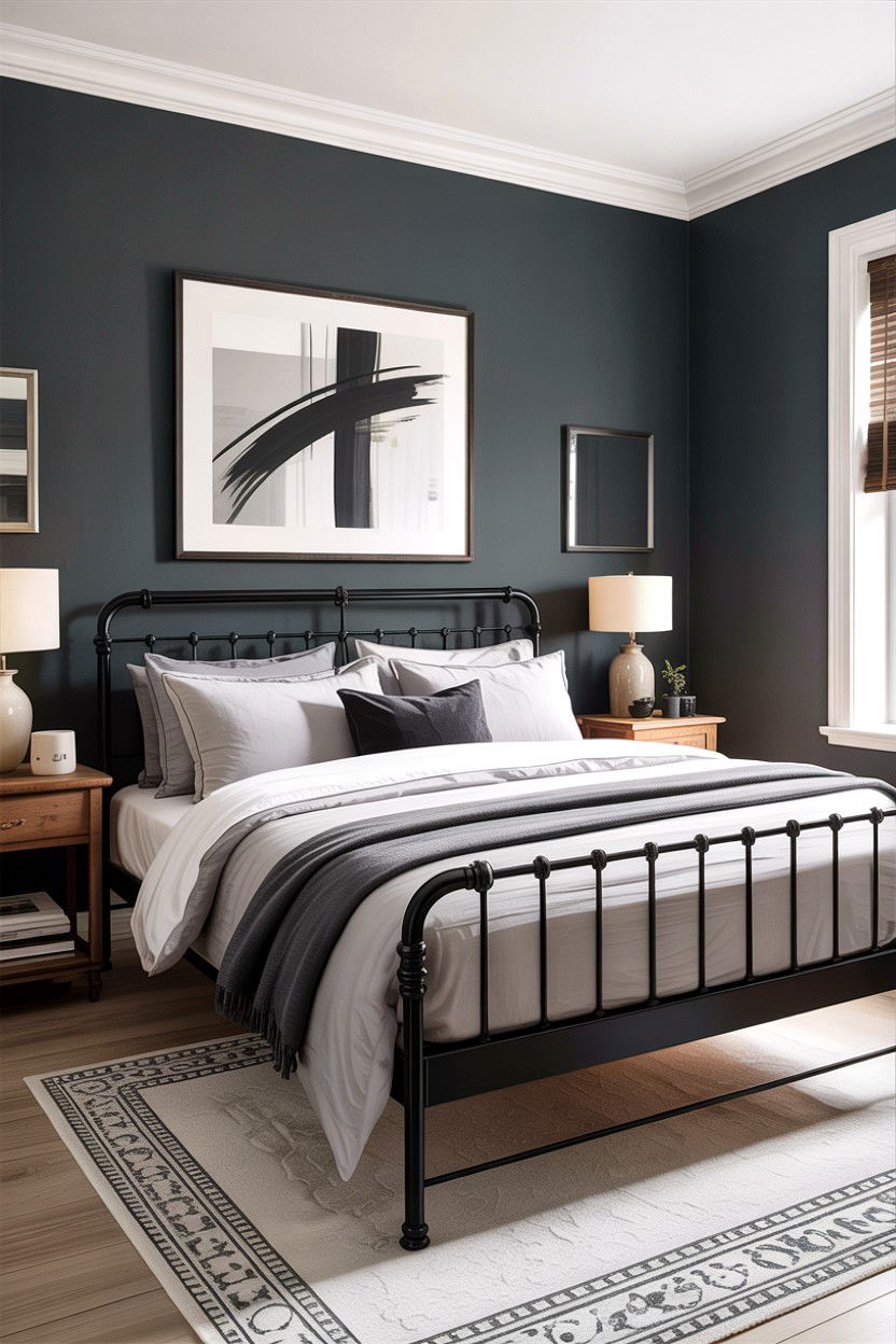 Charcoal gray bedroom - 30 bedroom paint colors