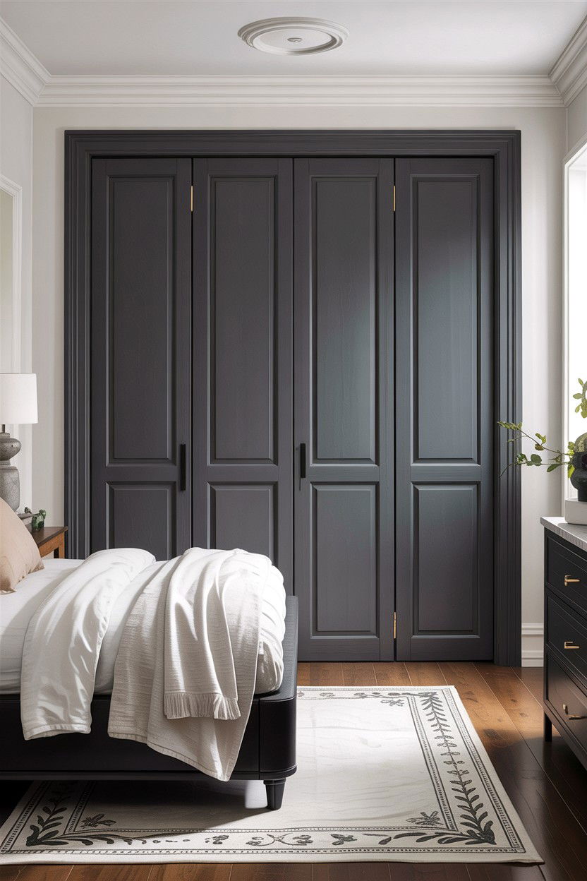 Charcoal gray bifold doors - 30 bedroom bifold doors