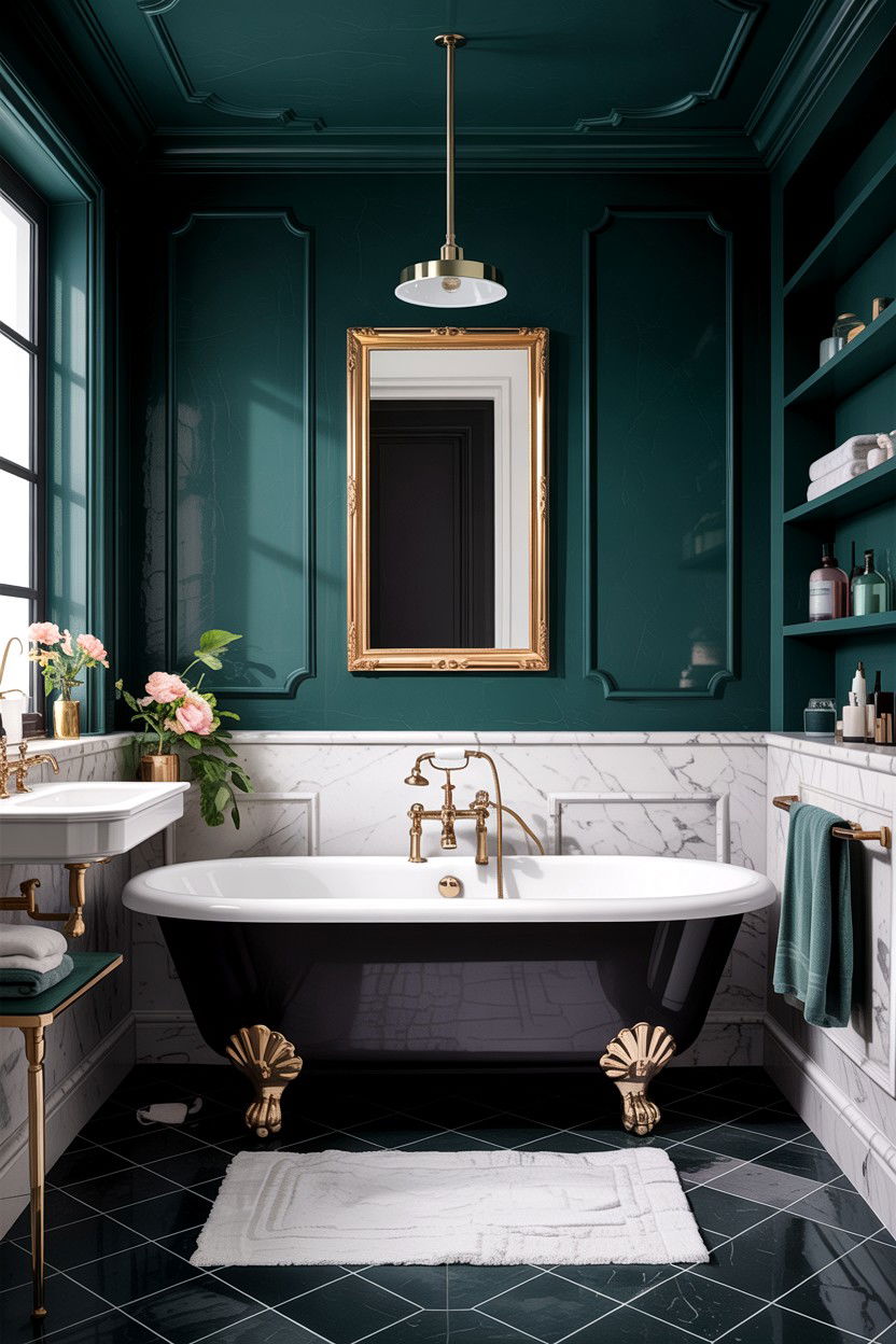 Charcoal gray clawfoot tub - 30 clawfoot tub ideas
