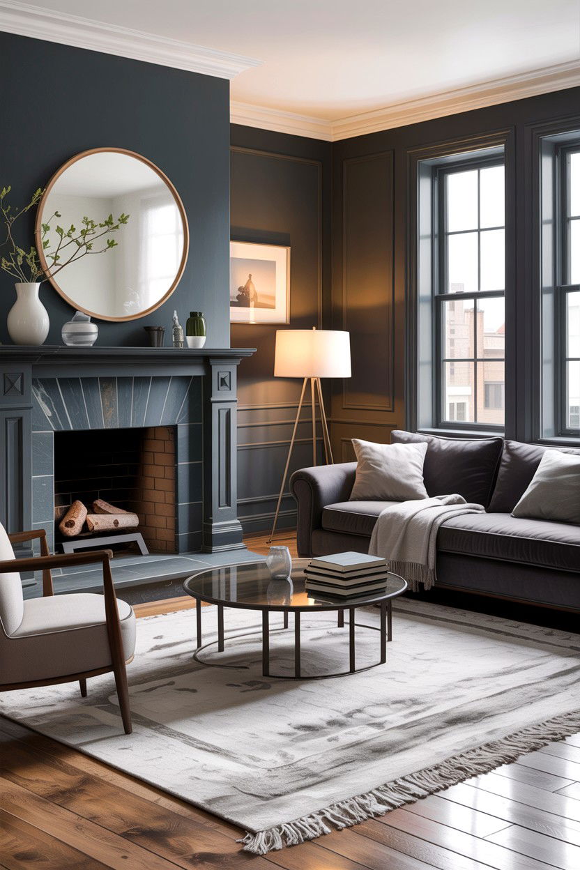 Charcoal grey living room - 30 cool toned living room ideas