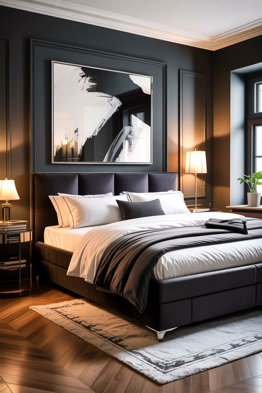 Charcoal grey ottoman bed - 30 bedroom ottoman bed ideas