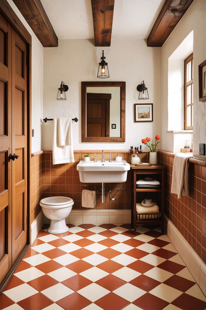 Checkerboard Bathroom Floor - 30 accent tile bathroom ideas