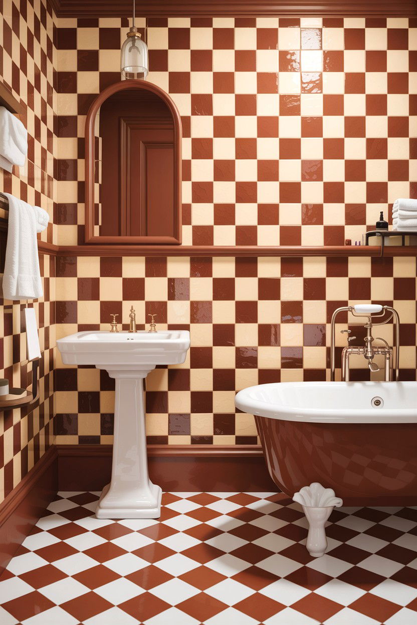 Checkerboard Tile Bathroom - 30 designer bathroom ideas