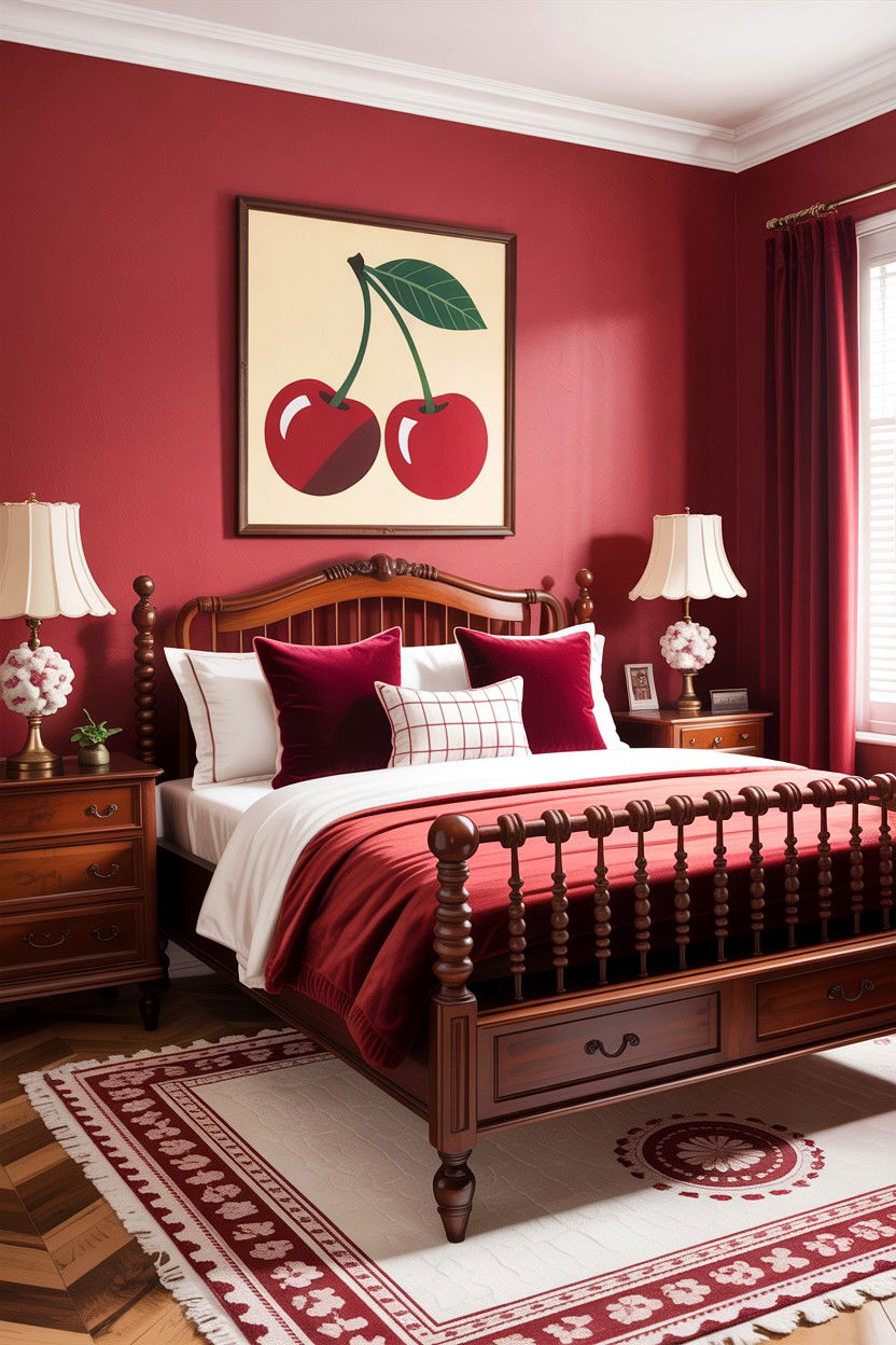 Cherry Coded Bedroom - 30 bedroom styling ideas