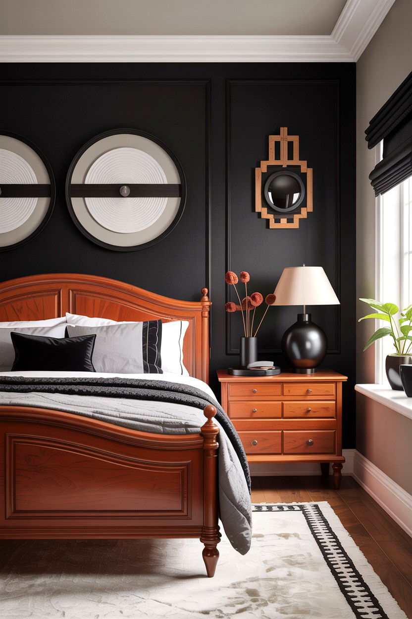 Cherry Furniture With Black Accents - 30 bedroom cherry furniture ideas