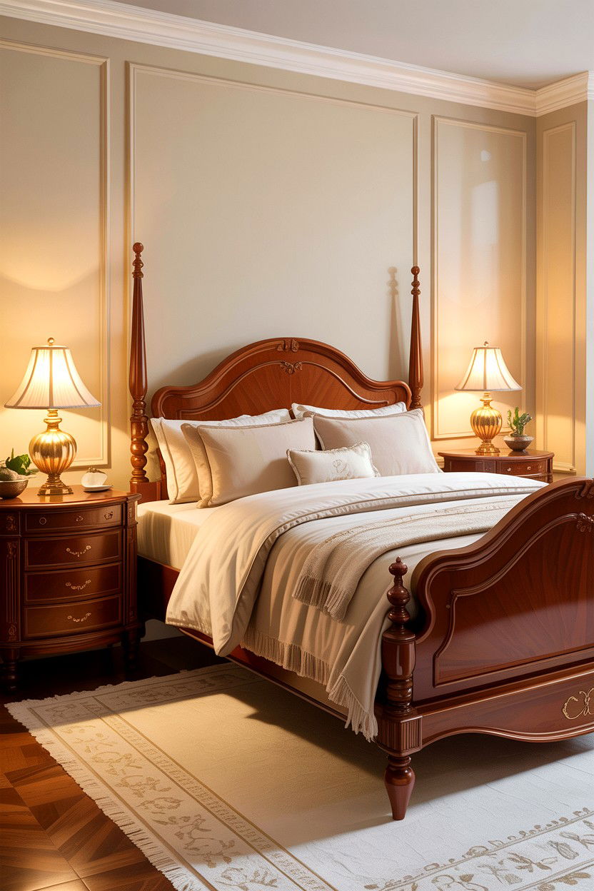 Cherry Furniture With Cream Walls - 30 bedroom cherry furniture ideas