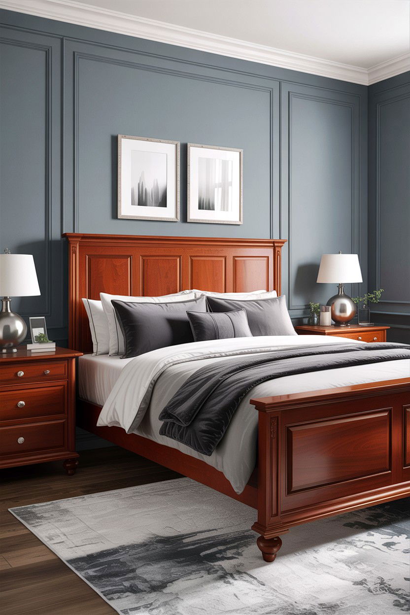 Cherry Furniture With Gray Walls - 30 bedroom cherry furniture ideas