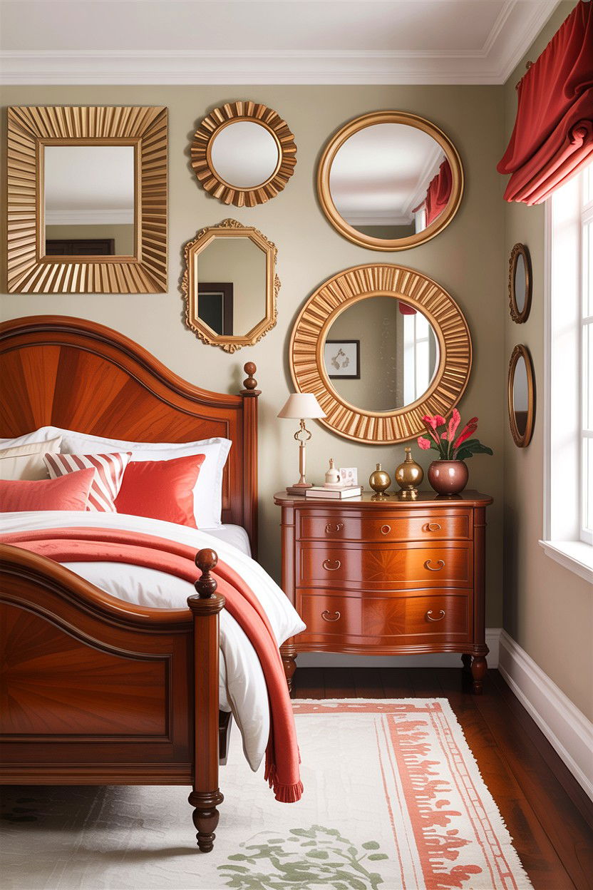 Cherry Furniture With Mirror Decor - 30 bedroom cherry furniture ideas