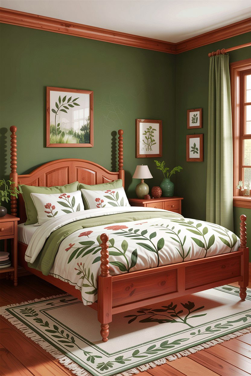 Cherry Furniture With Sage Green Walls - 30 bedroom cherry furniture ideas