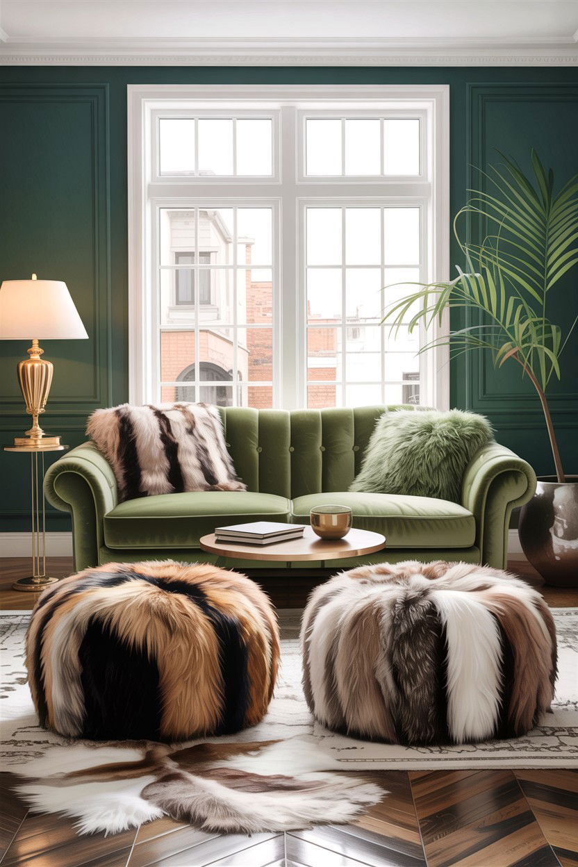 Chic Faux Fur Living Room - 30 faux fur living room ideas