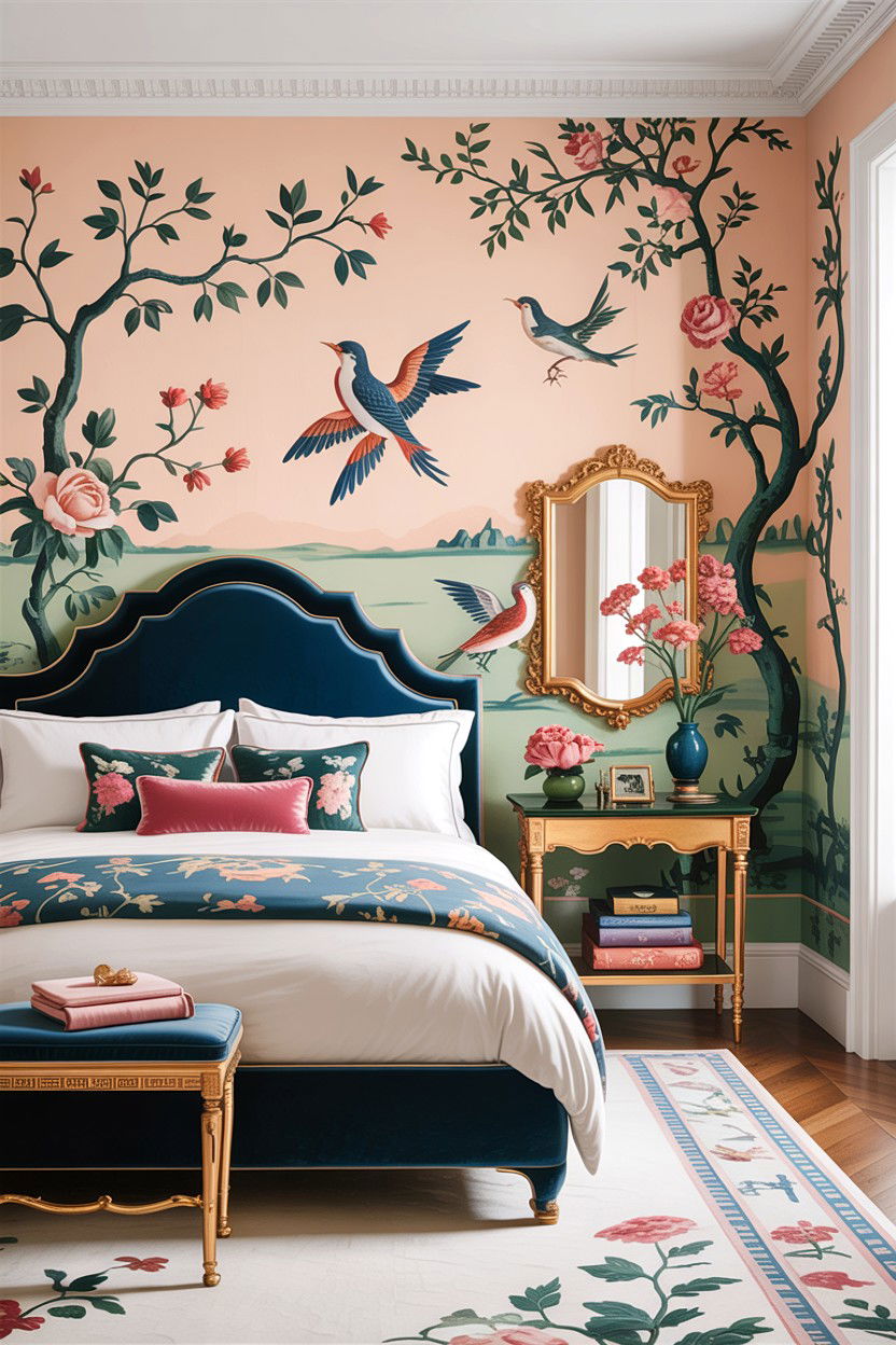 Chinoiserie Wallpaper Bedroom - 30 Chinese bedroom ideas
