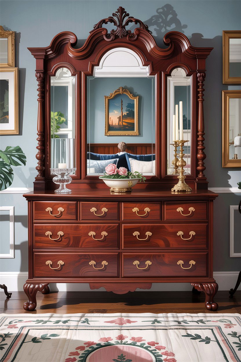 Chippendale Dresser - 30 bedroom vintage dressers