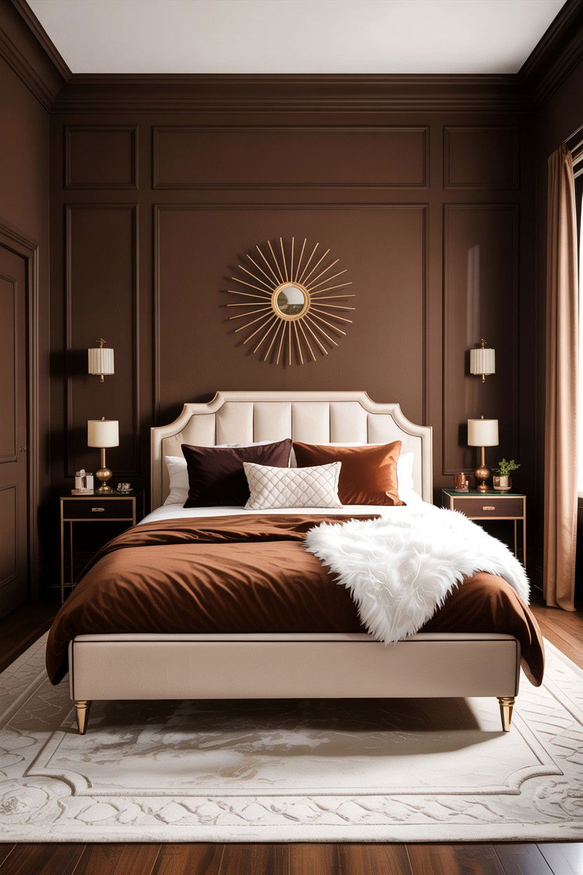 Chocolate brown bedroom - 30 bedroom paint colors