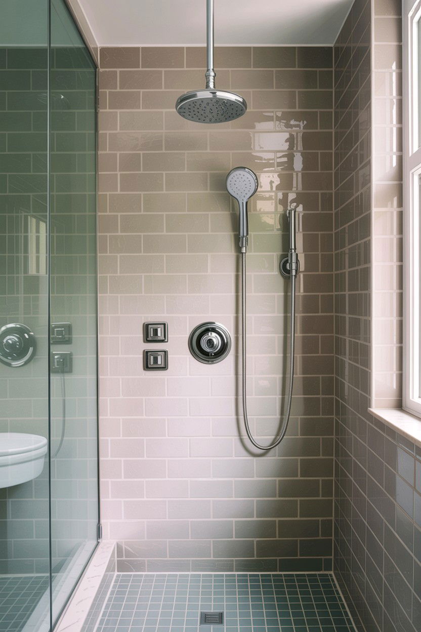 Chrome Shower Hardware - 30 chrome bathroom ideas