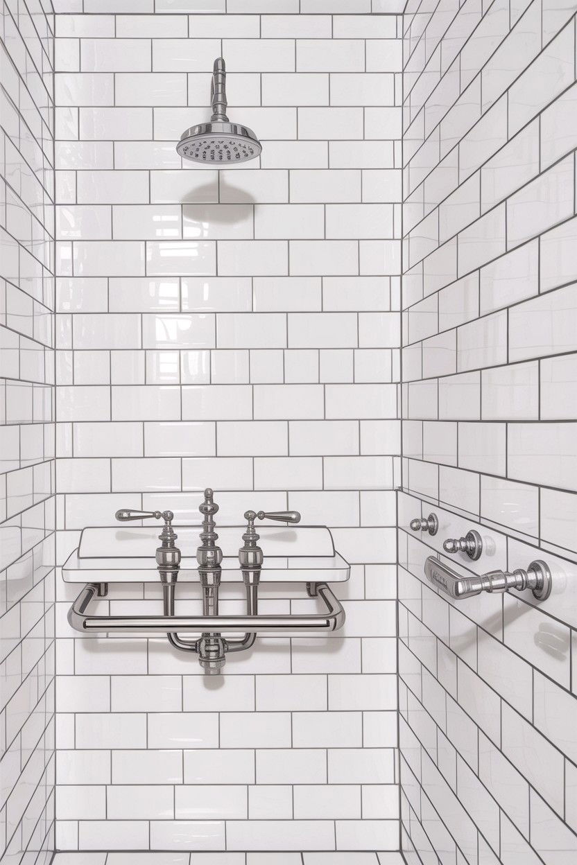 Chrome Subway Tile Bathroom - 30 chrome bathroom ideas