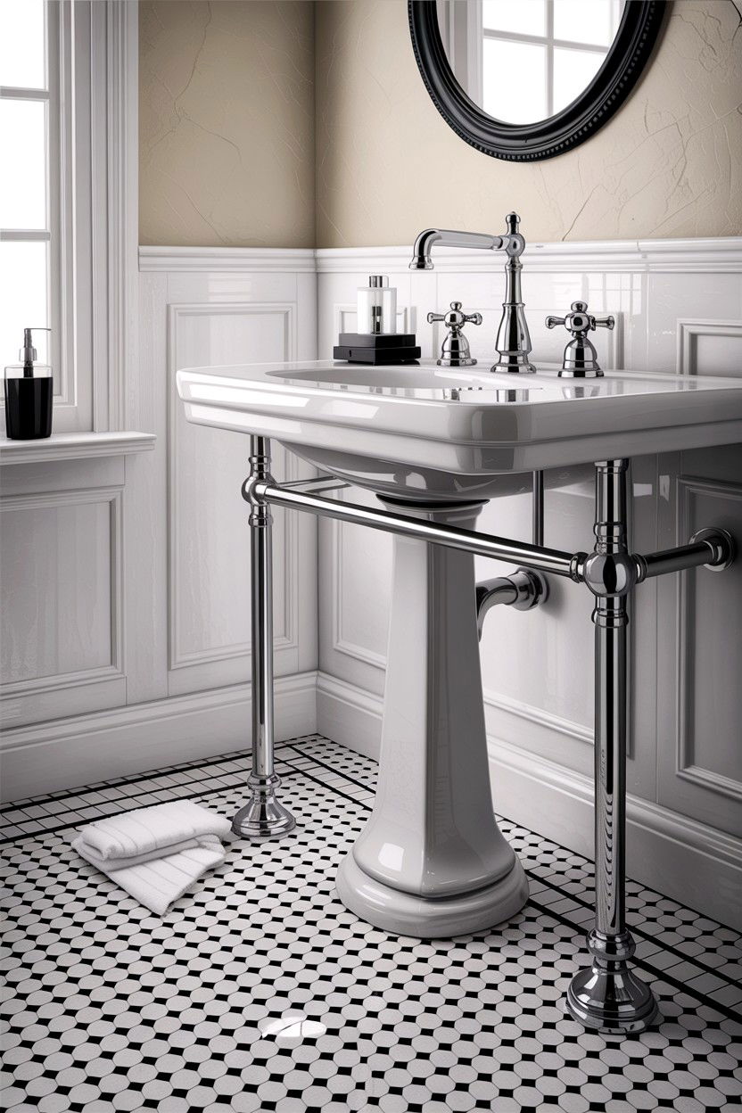 Chrome cross handle bathroom faucet - 30 chrome faucet ideas