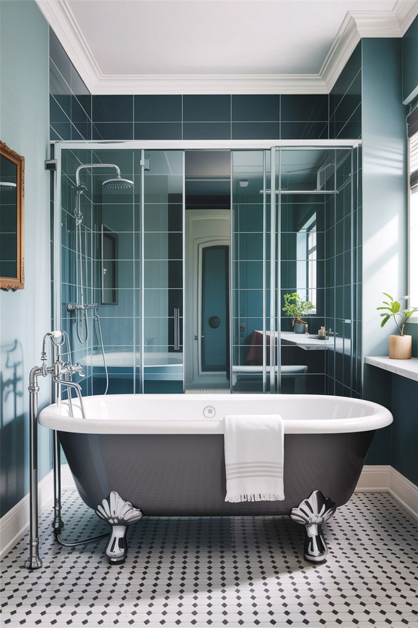 Chrome feet clawfoot tub - 30 clawfoot tub ideas