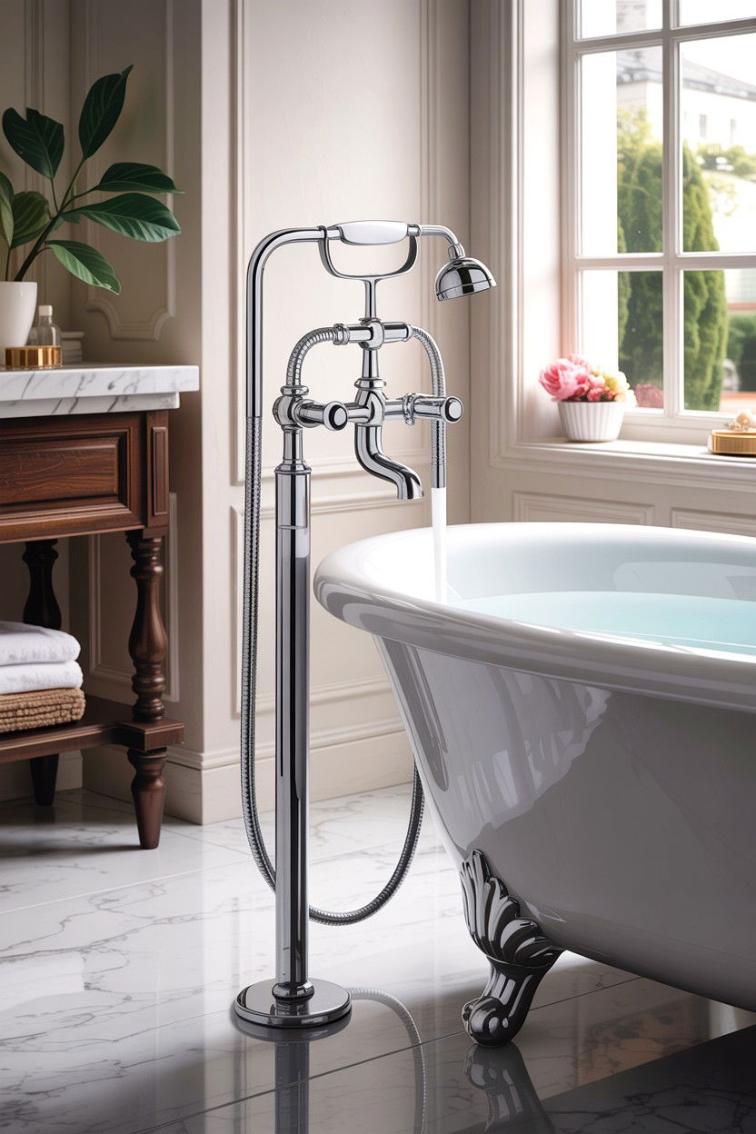 Chrome tub filler faucet - 30 chrome faucet ideas