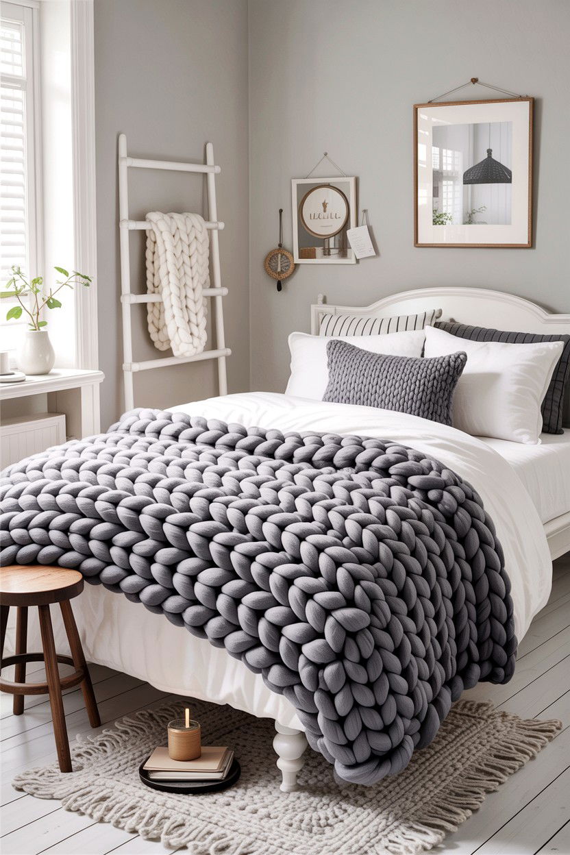 Chunky knit comforter - 30 bedroom comforters
