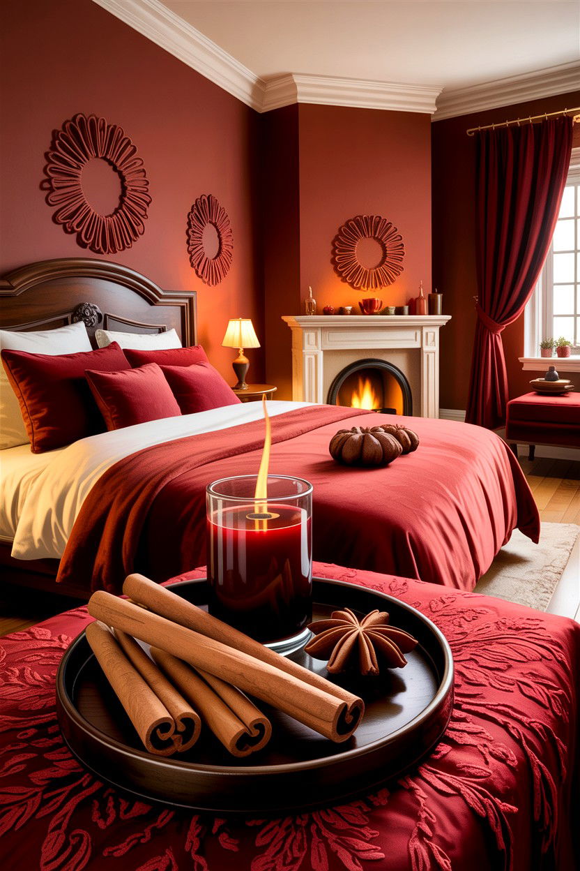 Cinnamon Warm Bedroom - 30 bedroom aromatherapy ideas